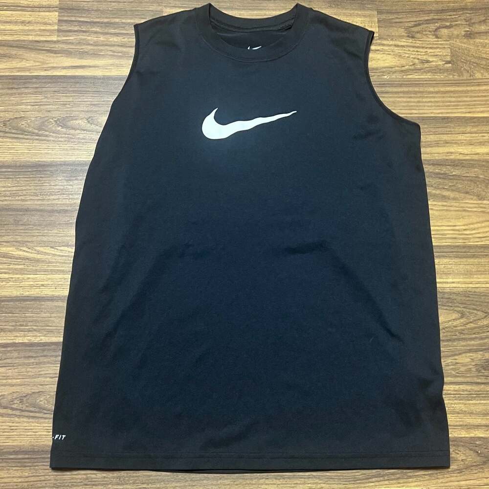 Nike Dri-FIT Men's Athletic Sleeveless Training Tank Top Black